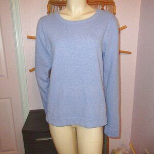 J Crew Women Teddie Sweater Size L Ribbed Pullover Merino Wool Blend Lightweight